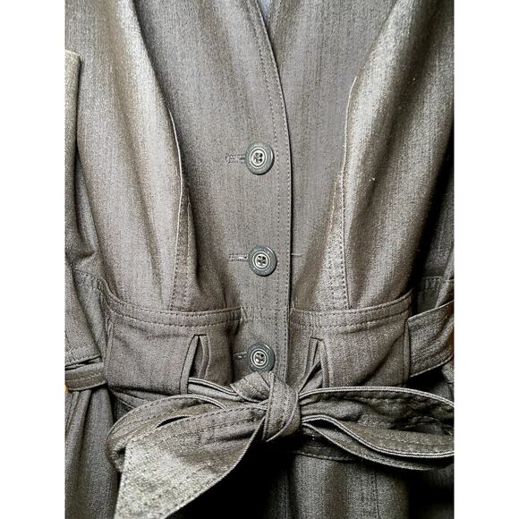 Calvin Klein - Dark Blue Denim Dress with Tie Belt - 12Petite - Picture 8 of 14